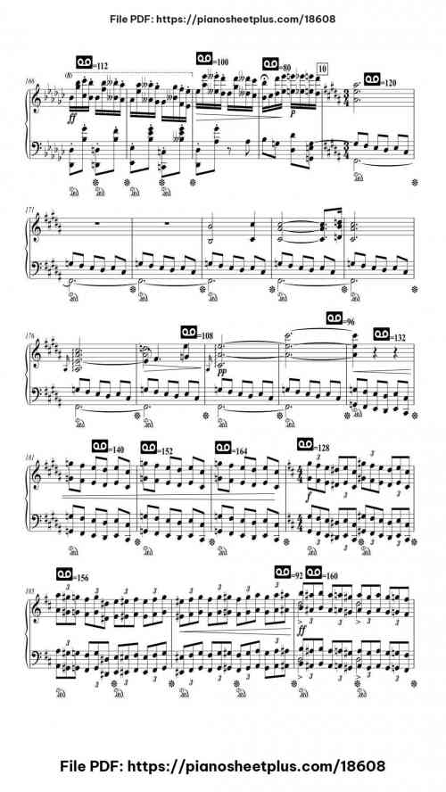 Etude in A flat Major, Op. 25 by Frédéric Chopin Level Professional 32 Etude in A flat Major, Op. 25 piano sheet music free pdf