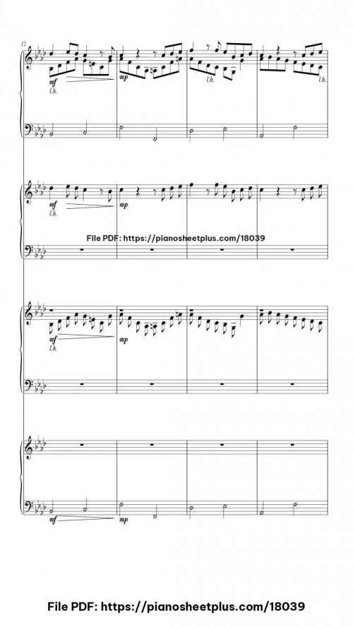 Final Fantasy II Town by Nobuo Uematsu Level Intermediate 10 Final Fantasy II Town piano sheet music free pdf