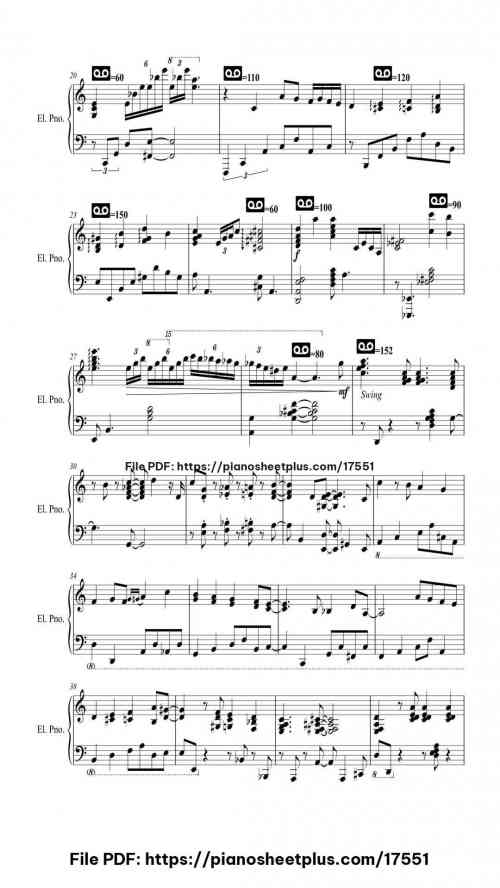 Fly Me to the Moon by Frank Sinatra Level Advanced 8 Fly Me to the Moon piano sheet music free pdf