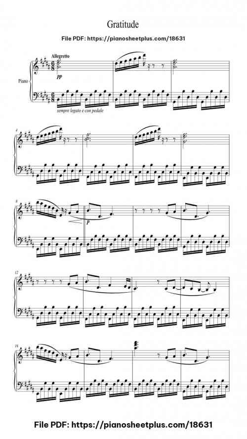 Gratitude by Brandon Lake Level Intermediate 8 Gratitude piano sheet music free pdf