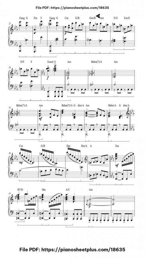 Great Grey Wolf Sif by Motoi Sakuraba Level Intermediate 5 Great Grey Wolf Sif piano sheet music free pdf