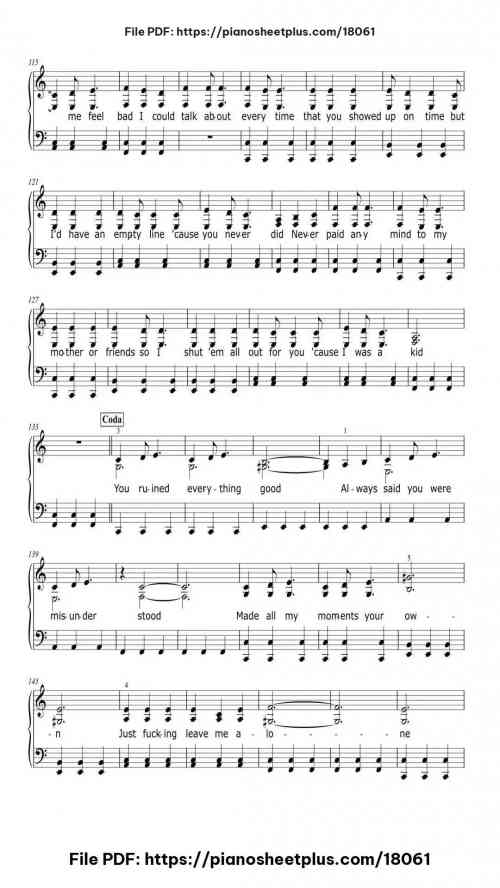 Happier Than Ever by Billie Eilish Level Beginner 11 Happier Than Ever piano sheet music free pdf
