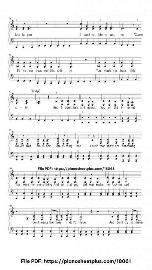 Happier Than Ever by Billie Eilish Level Beginner 10 Happier Than Ever piano sheet music free pdf