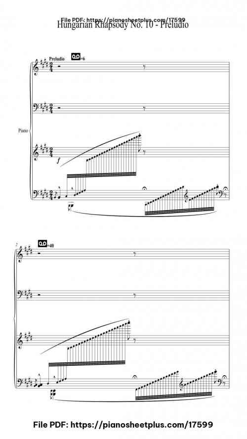 Hungarian Rhapsody No. 10 - Preludio by Franz Liszt Level Advanced 56 Hungarian Rhapsody No. 10 – Preludio by Franz Liszt Level Advanced