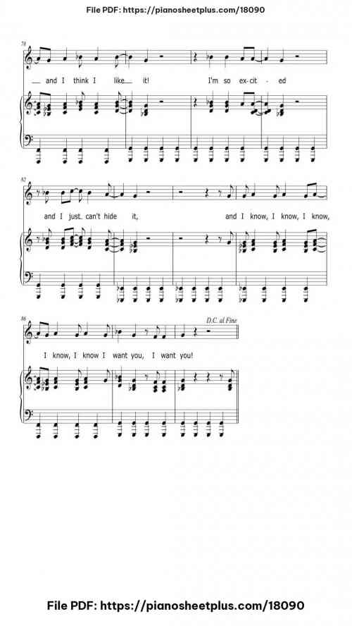 I'm So Excited by The Pointer Sisters Level Intermediate 12 I'm So Excited piano sheet music free pdf