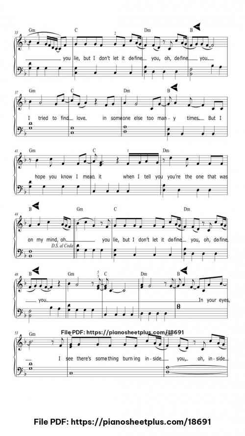 In Your Eyes by The Weeknd Level Intermediate 7 In Your Eyes piano sheet music free pdf