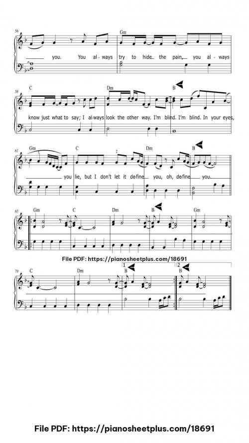 In Your Eyes by The Weeknd Level Intermediate 8 In Your Eyes piano sheet music free pdf