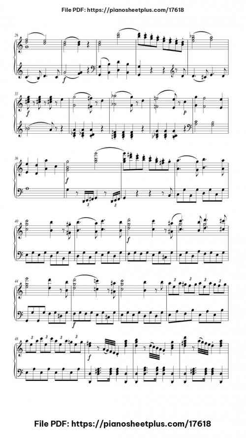 Jupiter by Wolfgang Amadeus Mozart Level Mid-Advanced 8 Jupiter piano sheet music free pdf