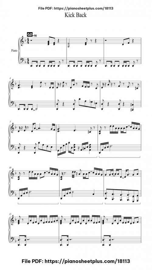 Kick Back by WayV (威神V) Level Intermediate 6 Kick Back piano sheet music free pdf