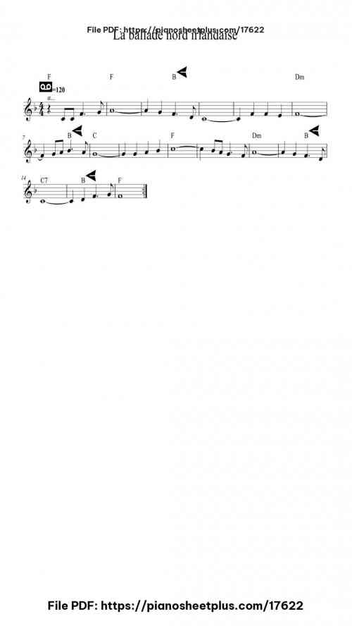 La ballade nord irlandaise by Renaud Level Easy 2 La ballade nord irlandaise piano sheet music free pdf
