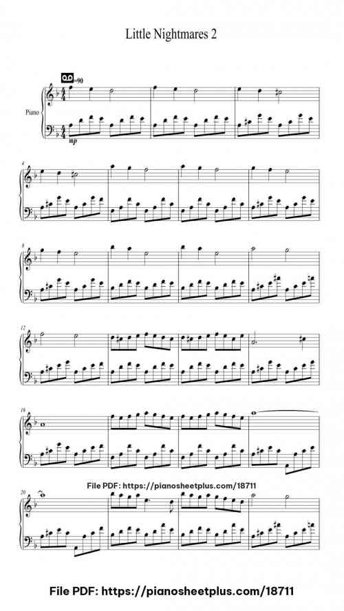 Little Nightmares 2 by Tobias Lilja Level Beginner 3 Little Nightmares 2 piano sheet music free pdf