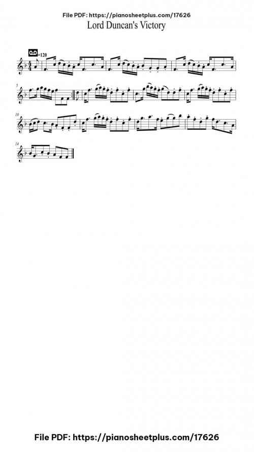 Lord Duncan's Victory by Flague Level Easy 2 Lord Duncan's Victory piano sheet music free pdf