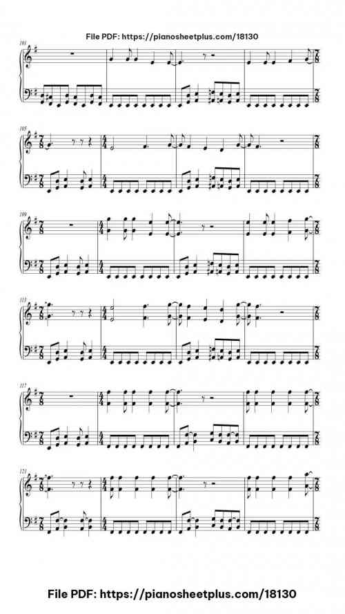 Master of Puppets by Metallica Level Mid-Advanced 19 Master of Puppets piano sheet music free pdf