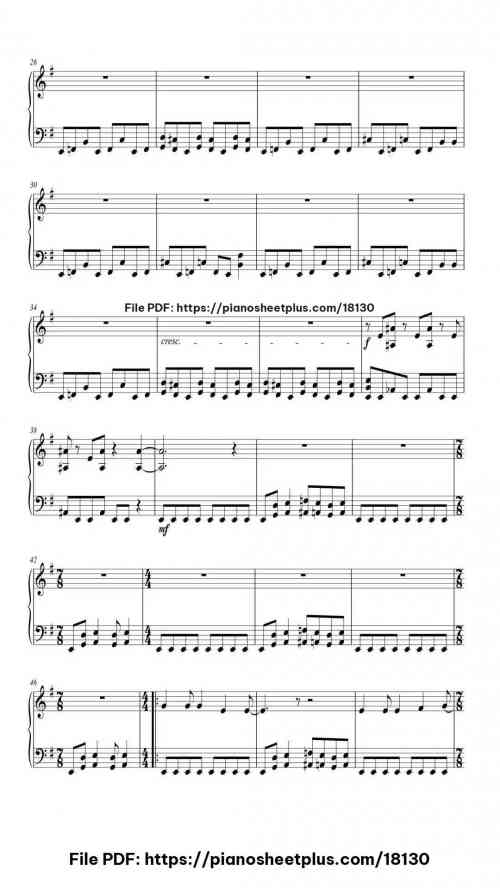 Master of Puppets by Metallica Level Mid-Advanced 16 Master of Puppets piano sheet music free pdf