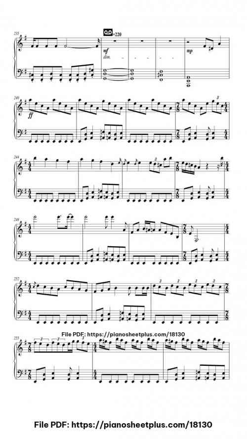 Master of Puppets by Metallica Level Mid-Advanced 24 Master of Puppets piano sheet music free pdf
