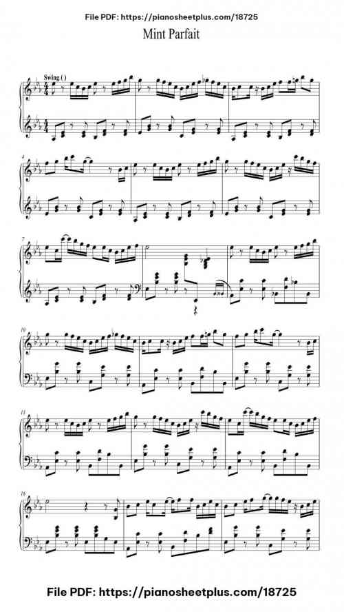 Mint Parfait by a hisa Level Intermediate 7 Mint Parfait piano sheet music free pdf