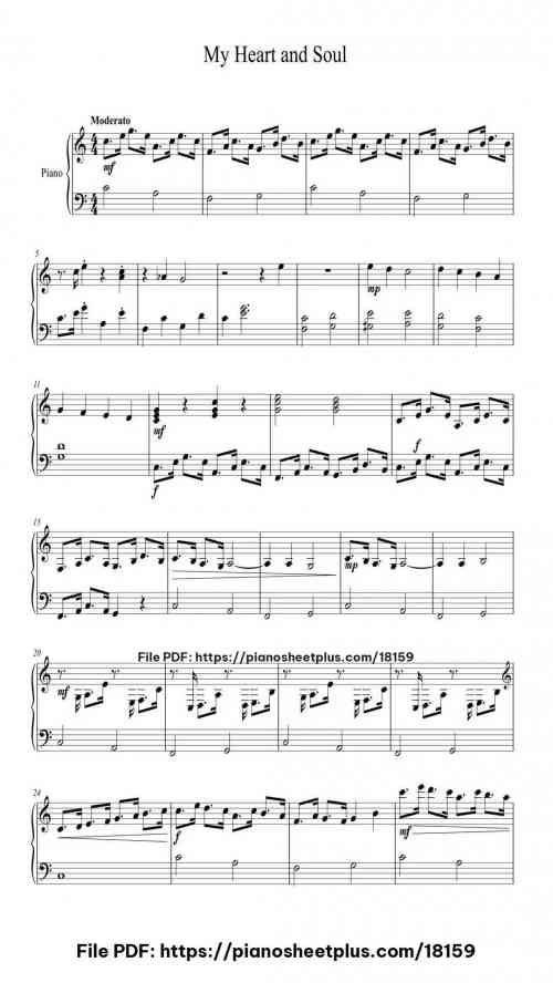 My Heart and Soul by Amelia Hagen Level Beginner 3 My Heart and Soul piano sheet music free pdf