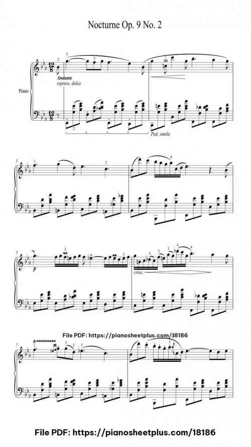 Nocturnes, Op. 9 by Frédéric Chopin Level Advanced 5 Nocturnes, Op. 9 piano sheet music free pdf