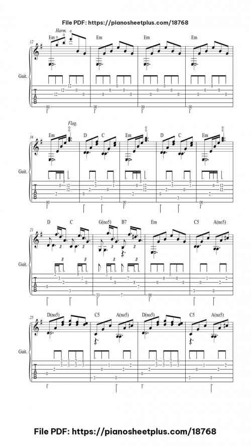 Nothing else matters by Metallica Level Mid-Advanced 5 Nothing else matters piano sheet music free pdf