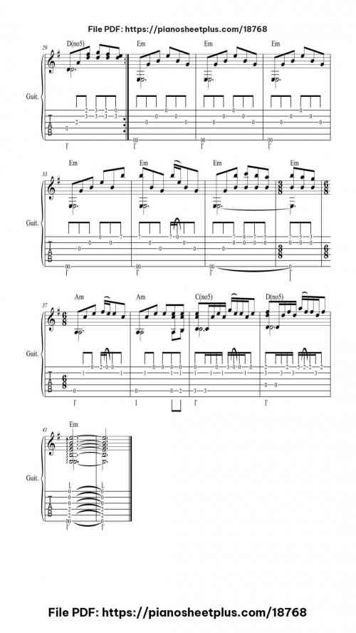 Nothing else matters by Metallica Level Mid-Advanced 6 Nothing else matters piano sheet music free pdf