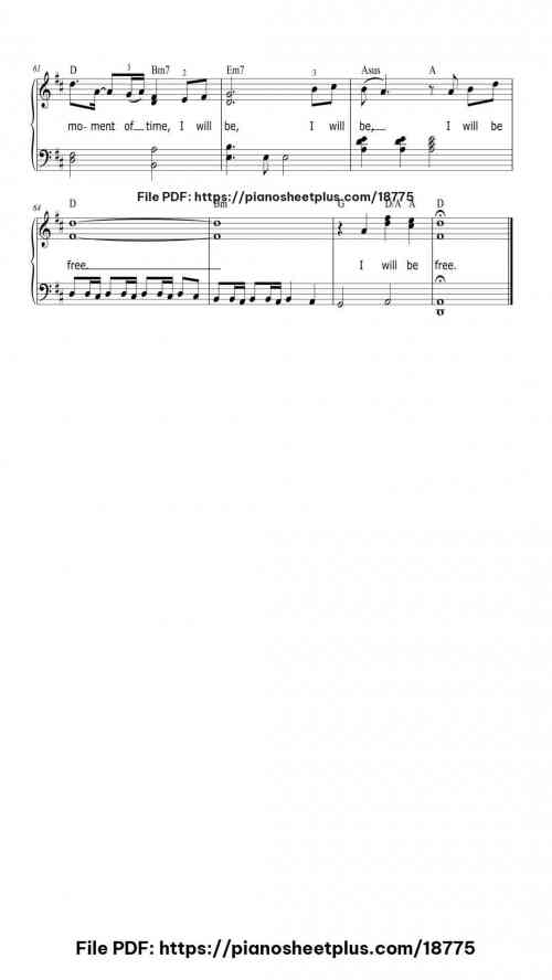 One Moment In Time by Whitney Houston Level Intermediate 8 One Moment In Time piano sheet music free pdf