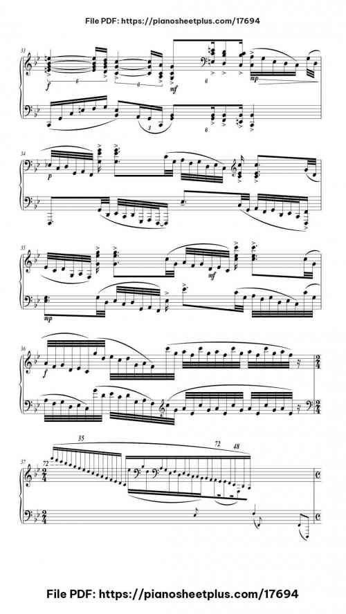 Prélude Op. 23 No. 2 in B-Flat Major by Sergei Rachmaninoff Level Professional 14 Prélude Op. 23 No. 2 in B-Flat Major piano sheet music free pdf