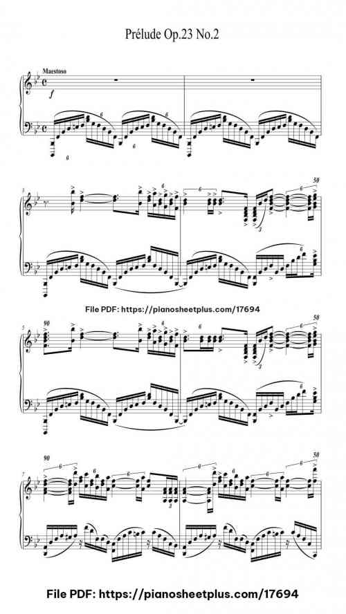 Prélude Op. 23 No. 2 in B-Flat Major by Sergei Rachmaninoff Level Professional 49 Prélude Op. 23 No. 2 in B-Flat Major by Sergei Rachmaninoff Level Professional