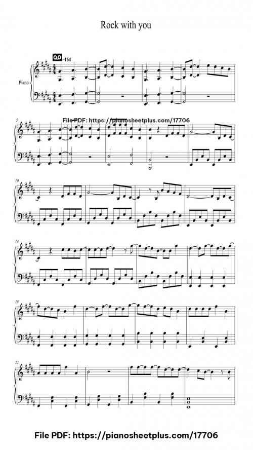 Rock with you by SEVENTEEN Level Beginner 3 Rock with you piano sheet music free pdf