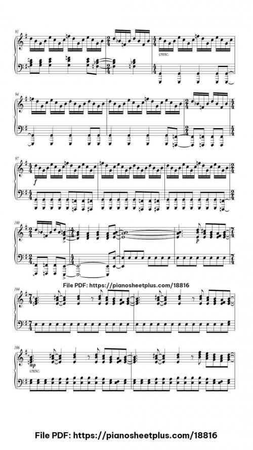 Roundabout by Yes Level Intermediate 11 Roundabout piano sheet music free pdf
