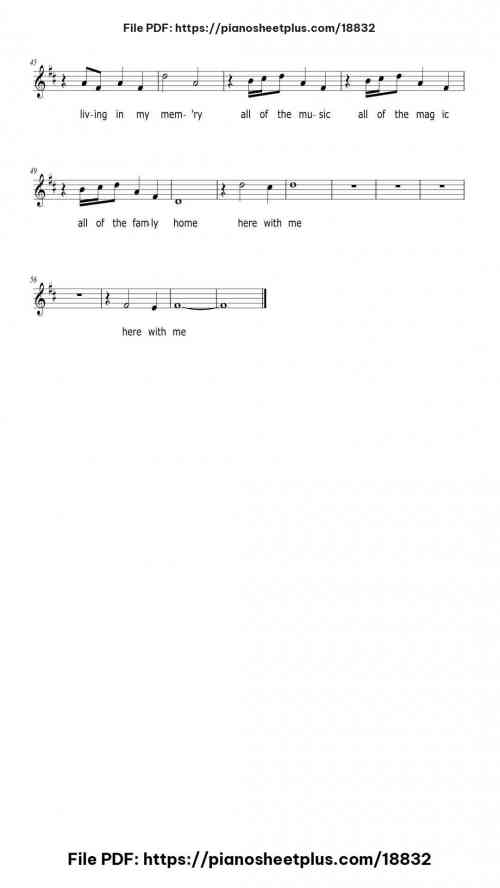 Somewhere in My Memory by John Williams Level Easy 4 Somewhere in My Memory piano sheet music free pdf