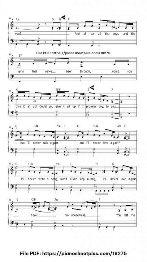 Speechless by Lady Gaga Level Intermediate 9 Speechless piano sheet music free pdf