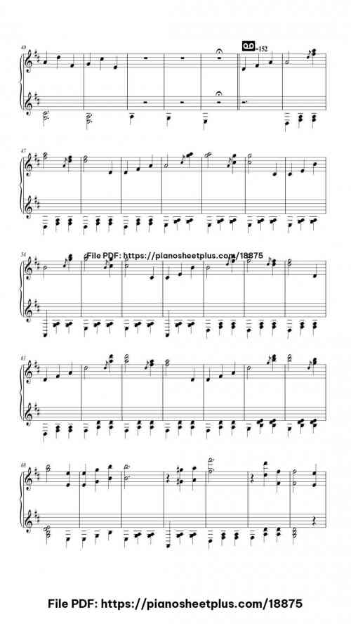 The Blue Danube in D Major by Johann Strauss II Level Mid-Advanced 17 The Blue Danube in D Major piano sheet music free pdf