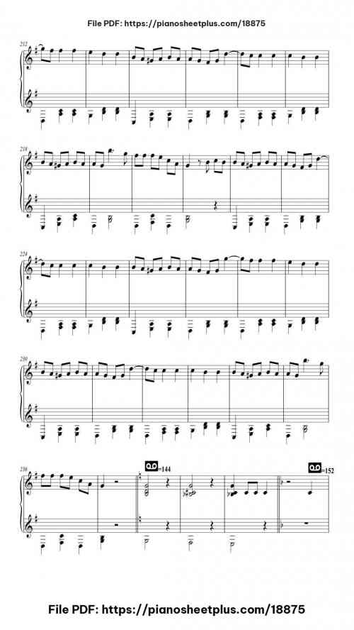The Blue Danube in D Major by Johann Strauss II Level Mid-Advanced 22 The Blue Danube in D Major piano sheet music free pdf