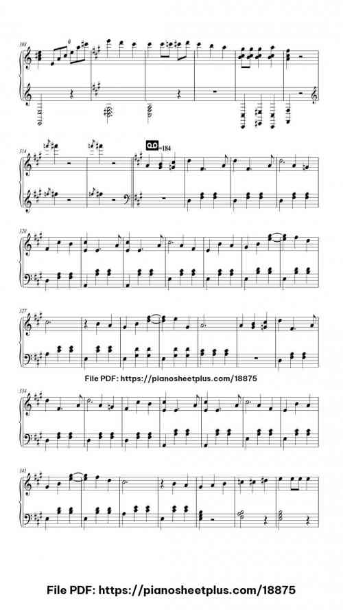 The Blue Danube in D Major by Johann Strauss II Level Mid-Advanced 25 The Blue Danube in D Major piano sheet music free pdf