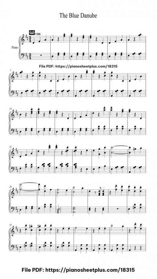 The Blue Danube by Johann Strauss II Level Intermediate 32 The Blue Danube by Johann Strauss II Level Intermediate