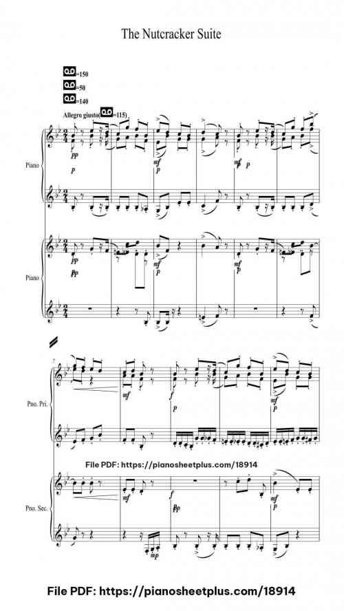 The Nutcracker Suite by Pyotr Ilyich Tchaikovsky Level Mid-Advanced 31 The Nutcracker Suite piano sheet music free pdf