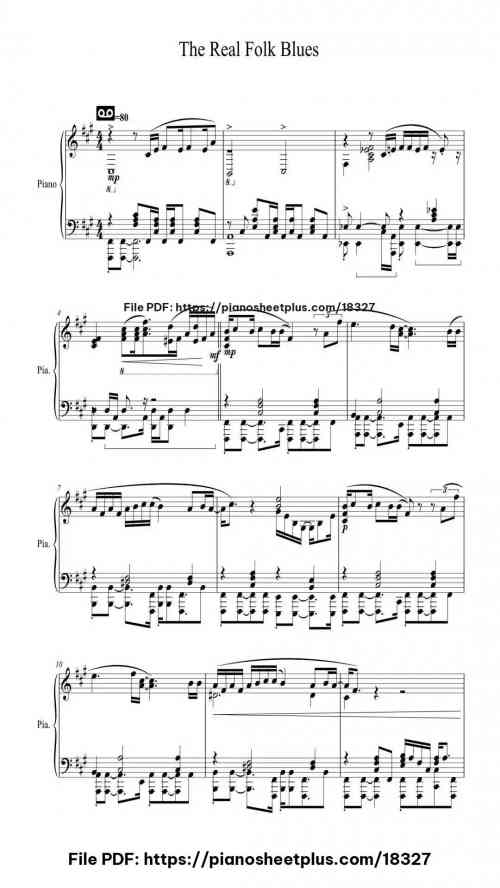 The Real Folk Blues by Yoko Kanno Level Mid-Advanced 4 The Real Folk Blues piano sheet music free pdf