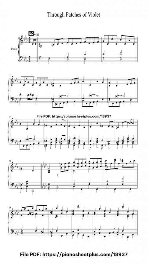 Through Patches of Violet by Cladad Keithgale Level Mid-Advanced 9 Through Patches of Violet piano sheet music free pdf