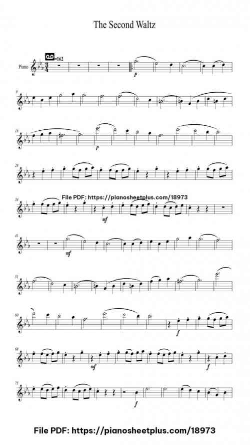 Waltz No. 2 in C Minor, Op. 72, II. Waltz by Dmitri Shostakovich Level Easy 4 Waltz No. 2 in C Minor, Op. 72, II. Waltz piano sheet music free pdf