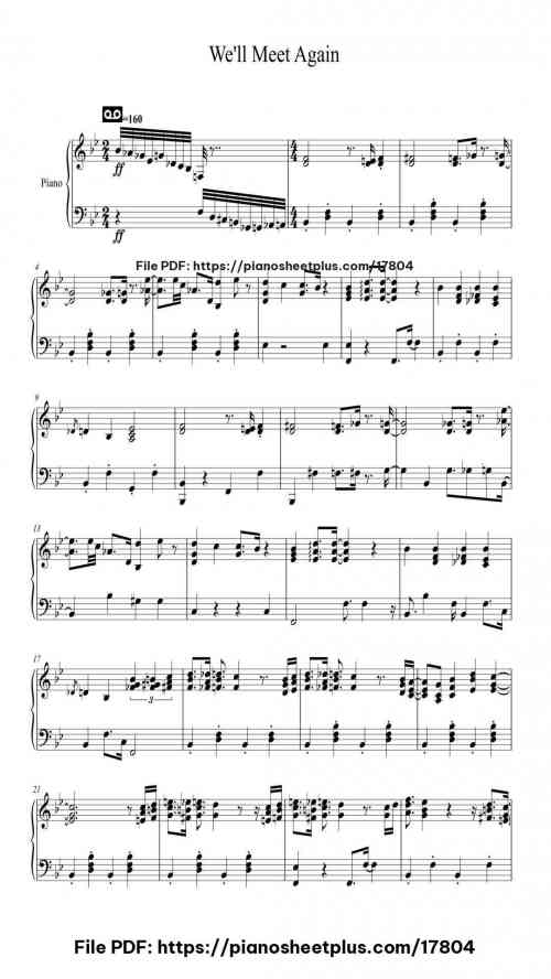 We'll Meet Again by - Level Mid-Advanced 3 We'll Meet Again piano sheet music free pdf