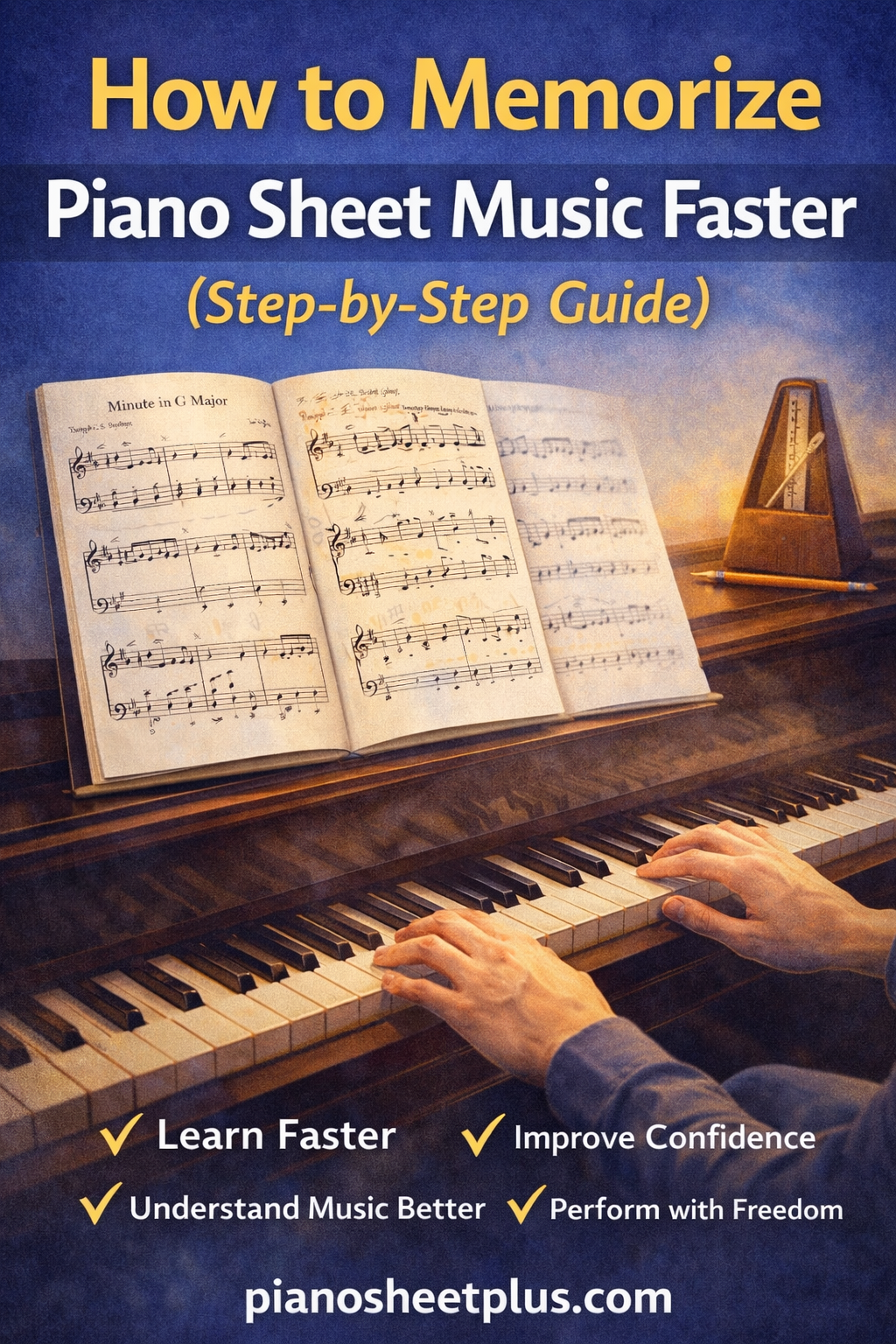 How to Memorize Piano Sheet Music Faster (Step-by-Step Guide for Beginners) 1 How to Memorize Piano Sheet Music Faster (Step-by-Step Guide for Beginners)
